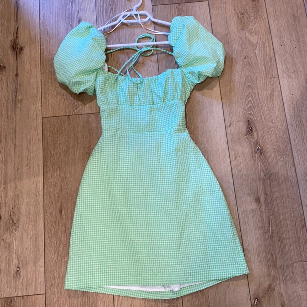Brand new Zara backless gingham dress